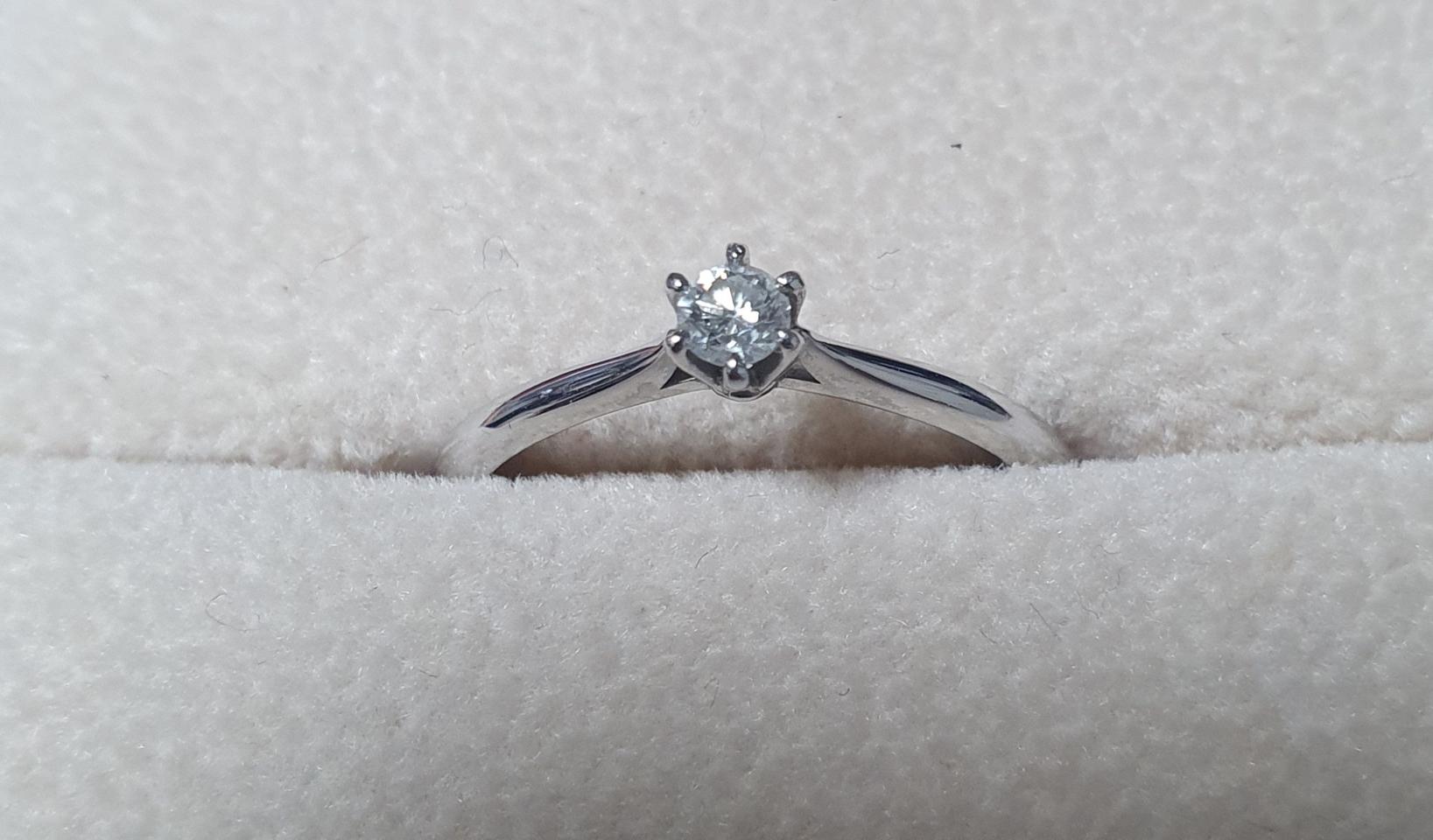 1부다이아18K화이트골드반지우신다이아프로포즈반지