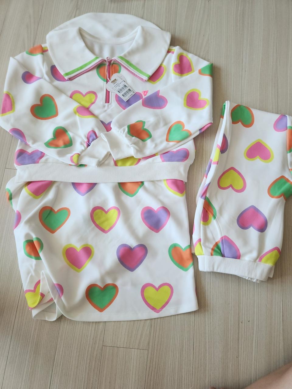 티파니 봄신상 하트 전판 OP +   하트전판 부츠컷 팬츠 주니어