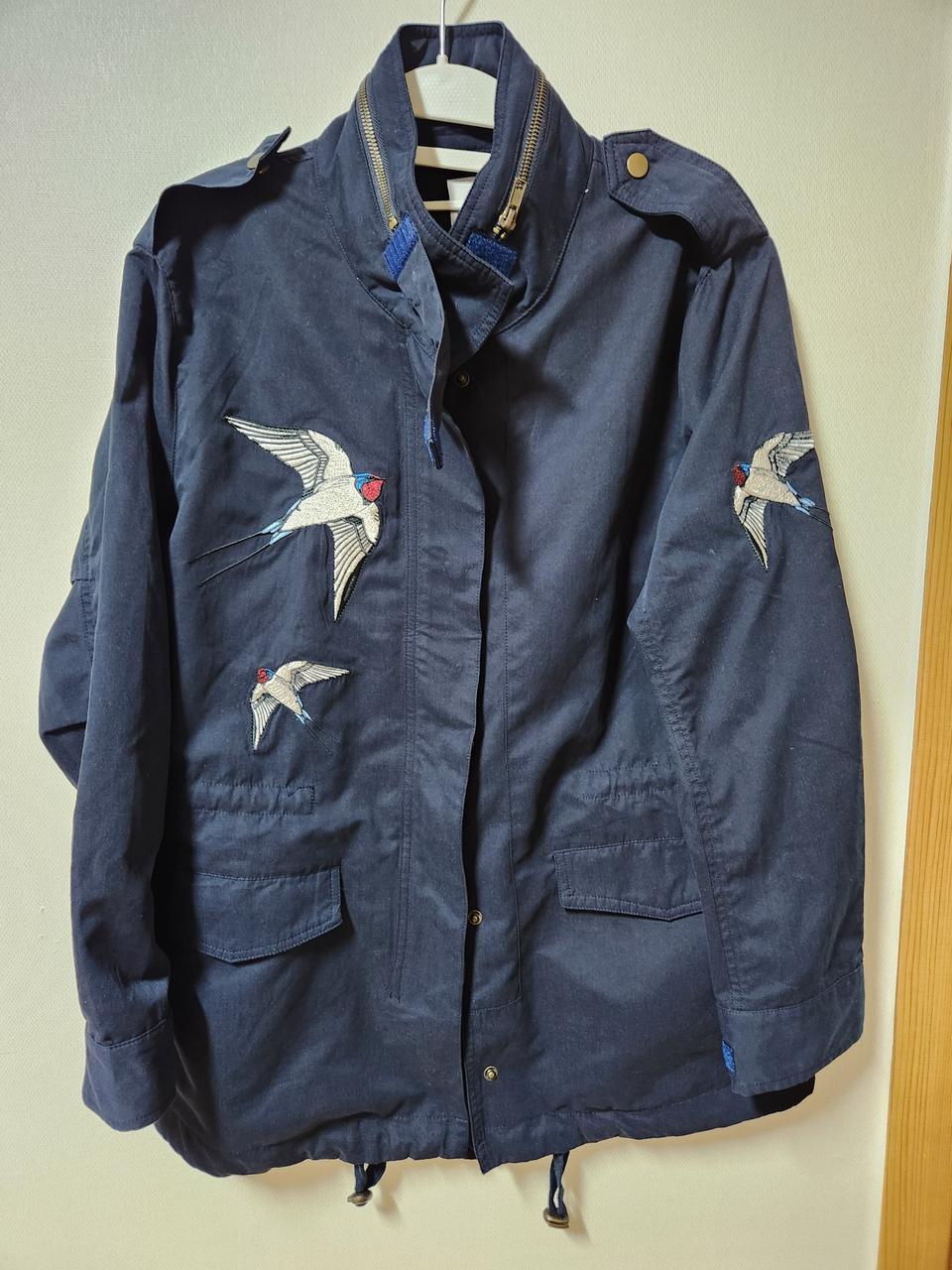 여성 자수 야상점퍼