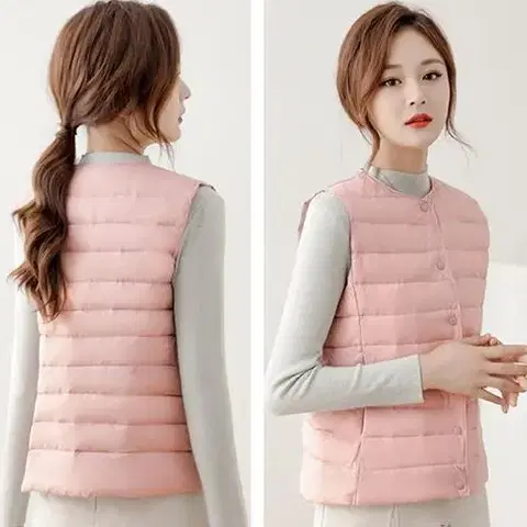 [새상품+무배] 첫사랑솜패딩 조끼 라운드넥 방한 경량 베스트 예쁜 편한