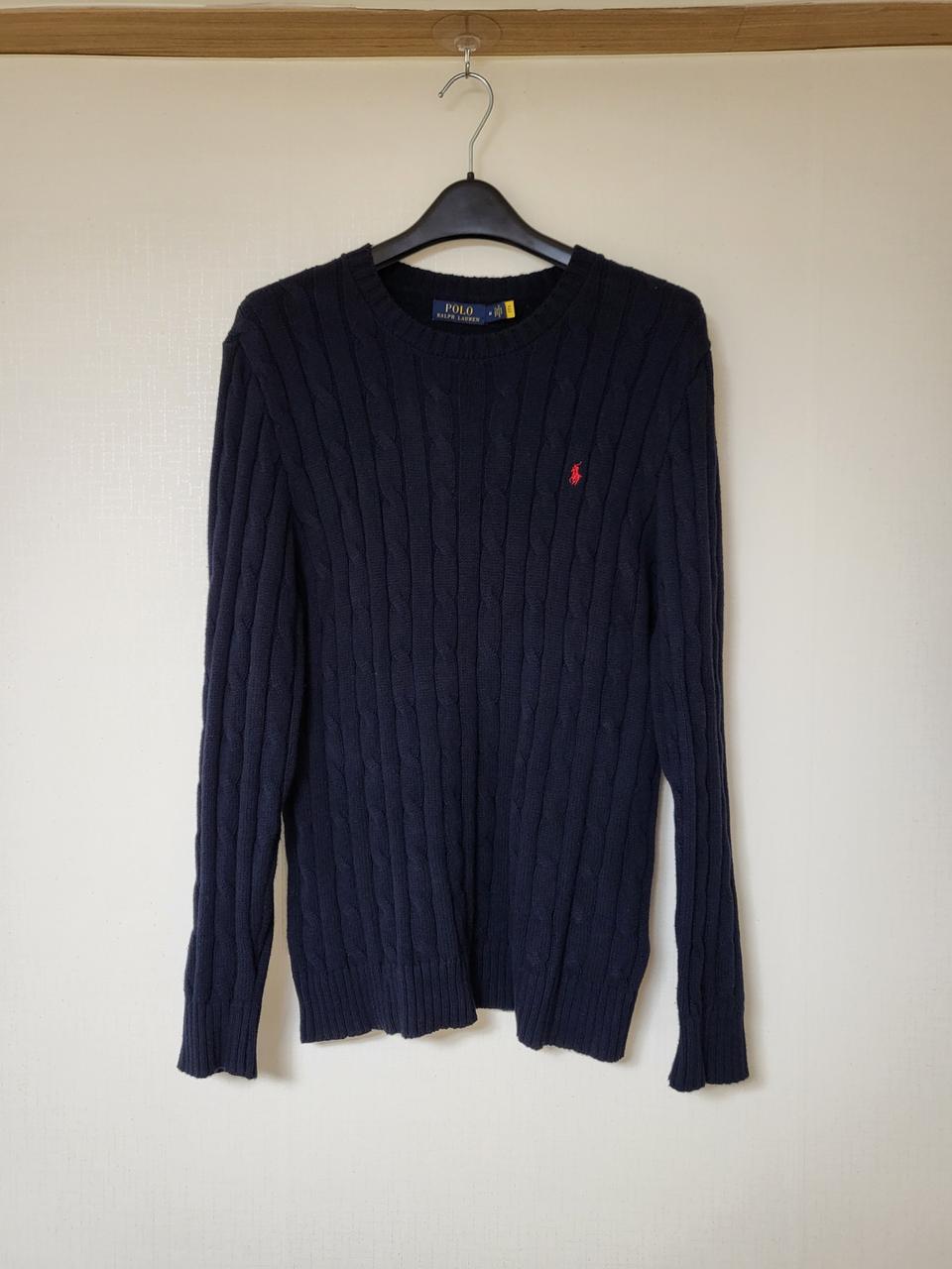 폴로 랄프로렌 꽈베기 니트 네이비