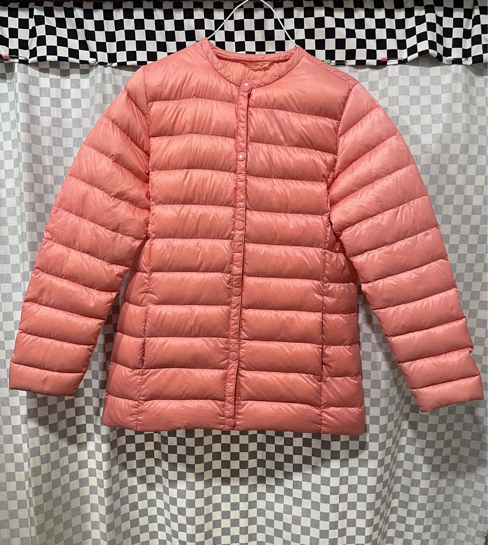 코랄핑크 덕다운 경량패딩160:) 오리털패딩