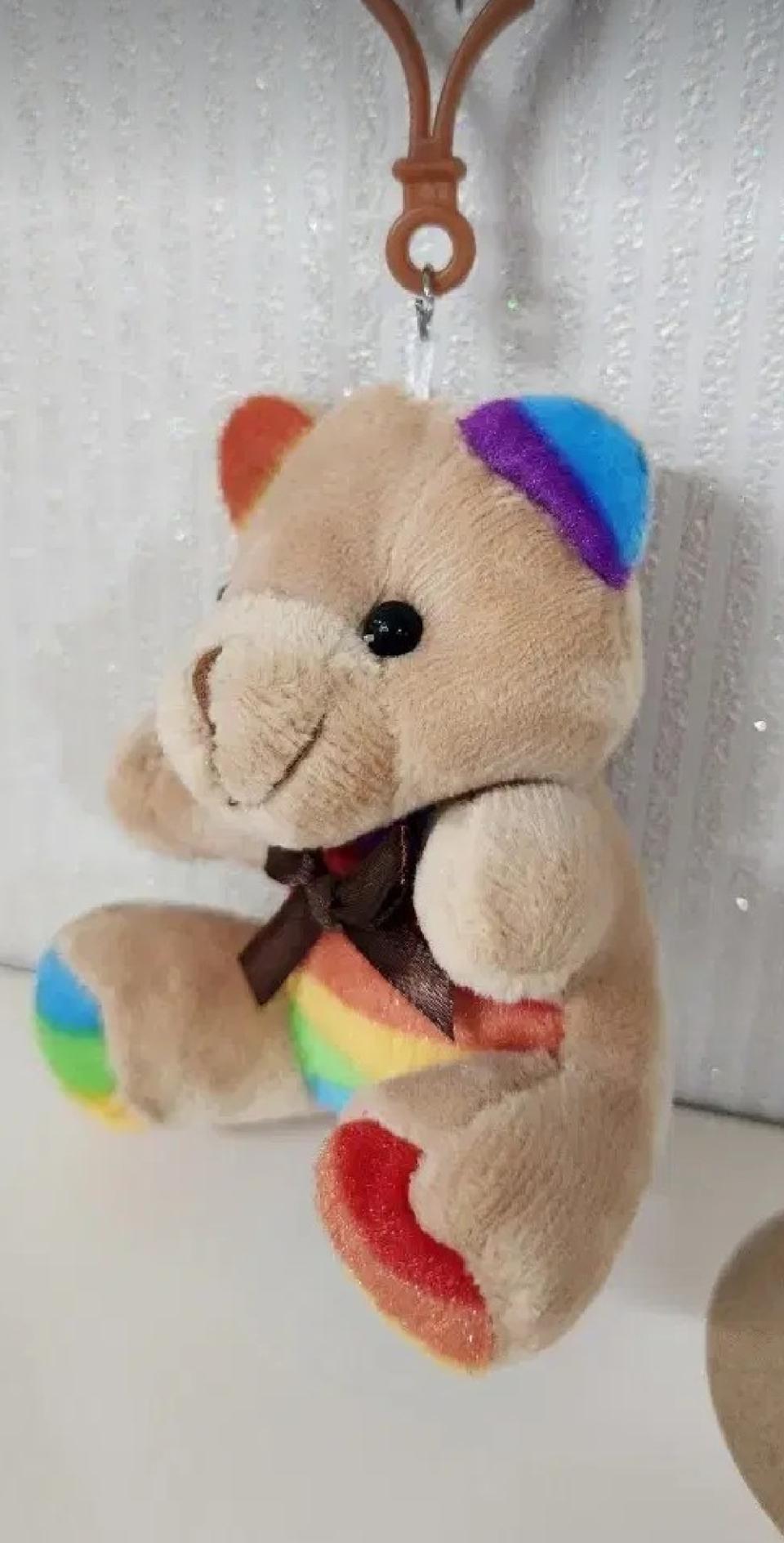 ♥"레인보우 곰 인형♥"거의 새상품{반택가능}