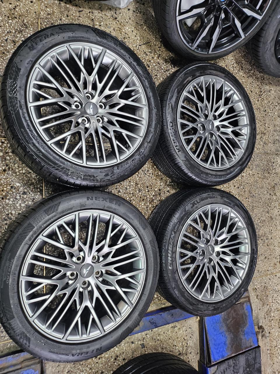 제네시스G90최신형19인치 순정휠타이어세트