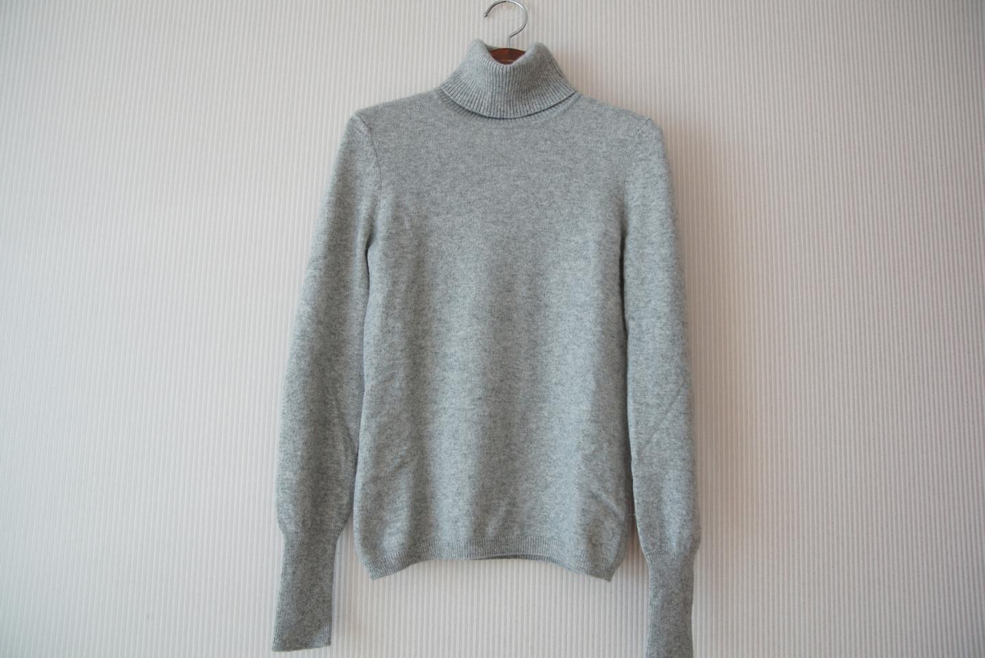 유니클로 캐시미어 100% 멜란지 그레이 목폴라