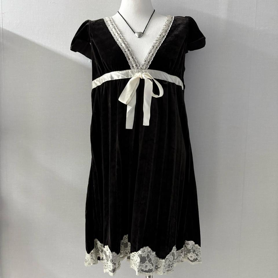 벨벳 리본 원피스