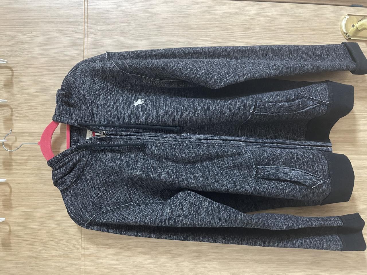 [새상품급] 아베크롬비 아이콘 로고 기모 후드집업 [M]