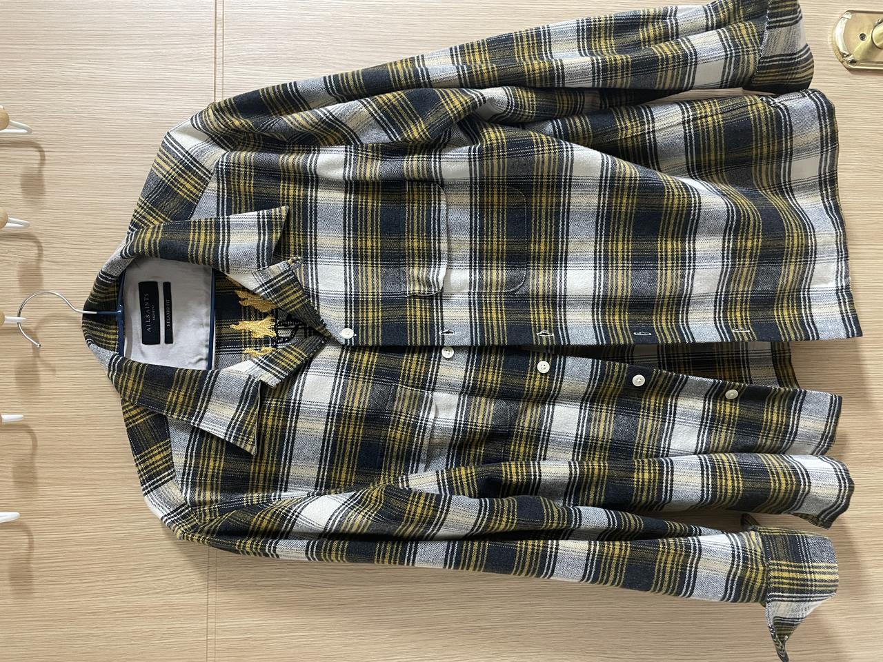 [정품] 올세인츠 프린팅 체크 남방 셔츠 [M]