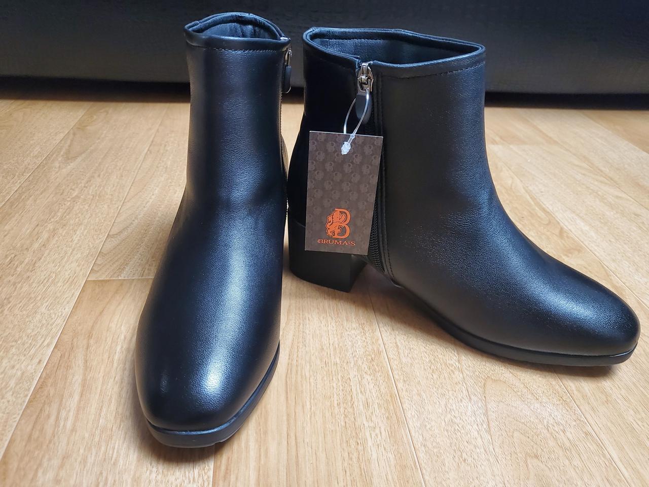 부르마스 양가죽 미들 힐 앵클(235)새상품