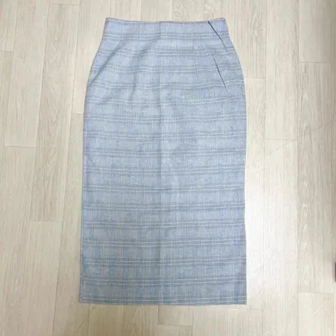 린넨 체크 롱 스커트 치마 새제품