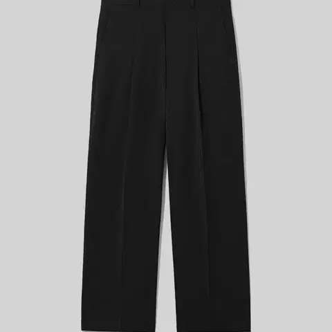 수아레 원 턱 팬츠 블랙, L