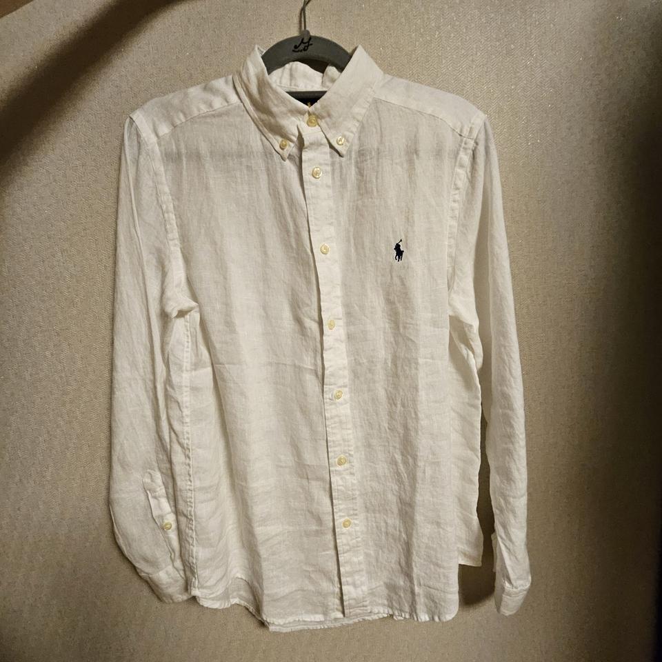 폴로 보이즈 린넨 긴팔 셔츠 / 라지 (여성 44~55)