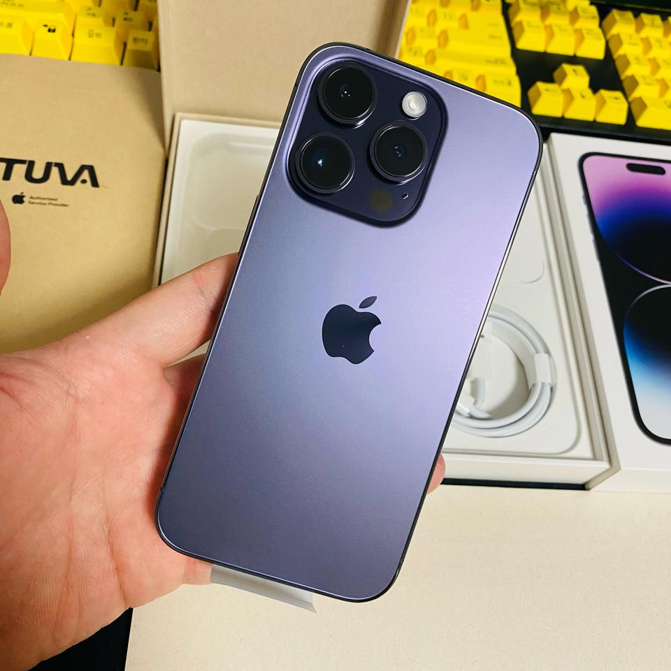 리퍼 미사용 자급제 아이폰14프로 512기가 퍼플 풀박스