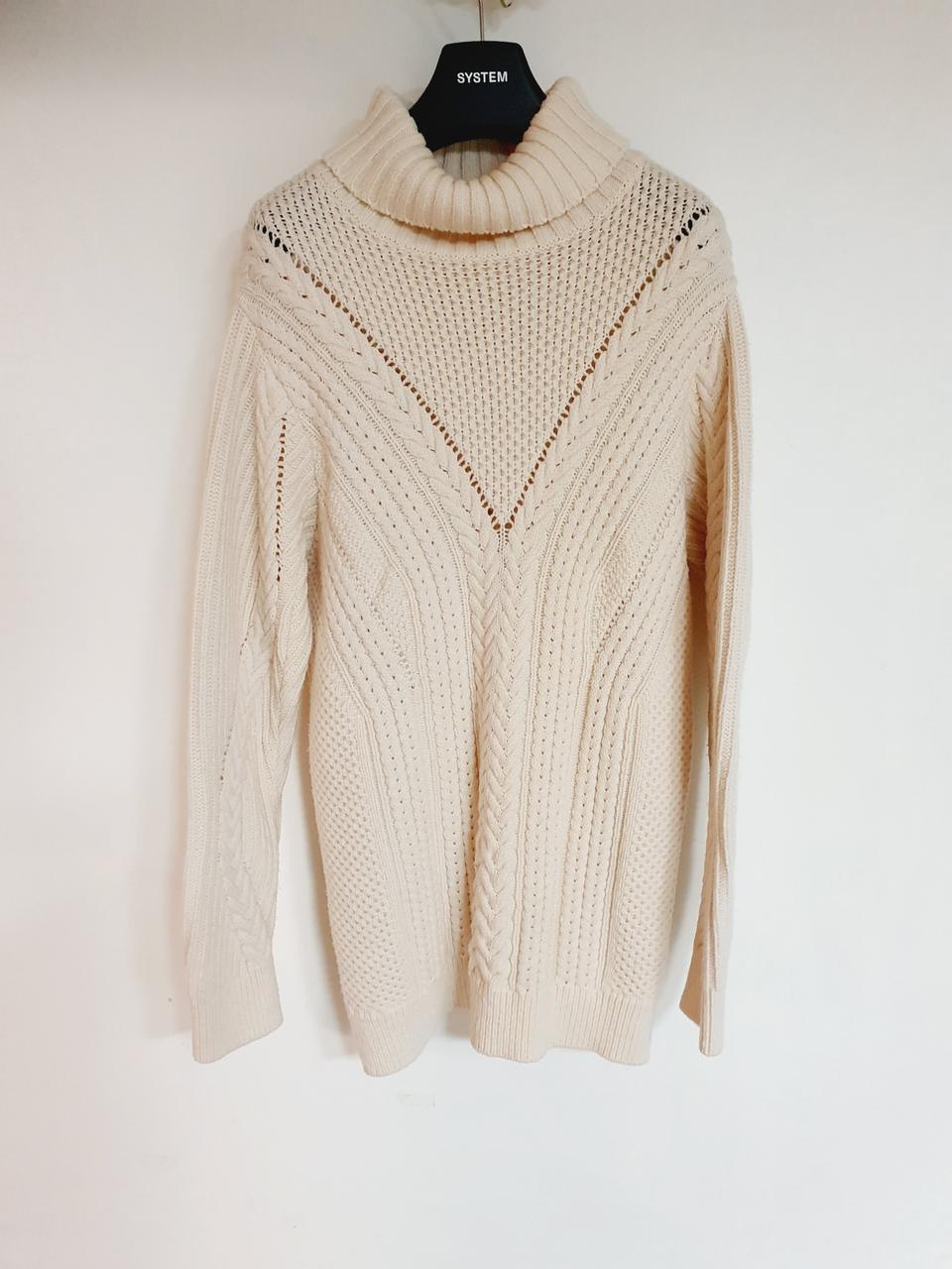 시스템옴므 터틀넥 니트 스웨터-아이보리, 95-100사이즈