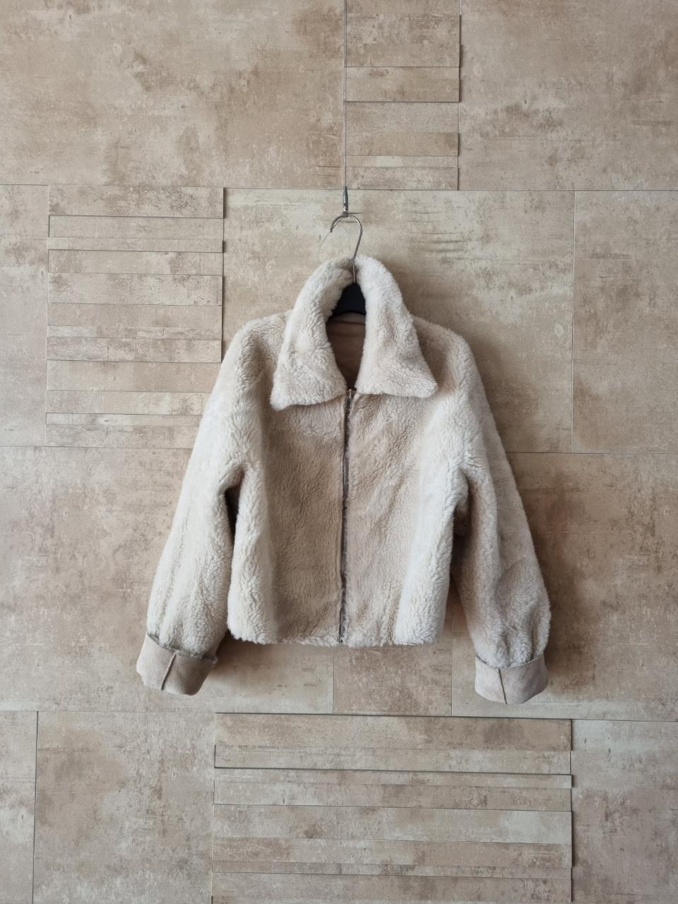 페이크 퍼 숏 코트