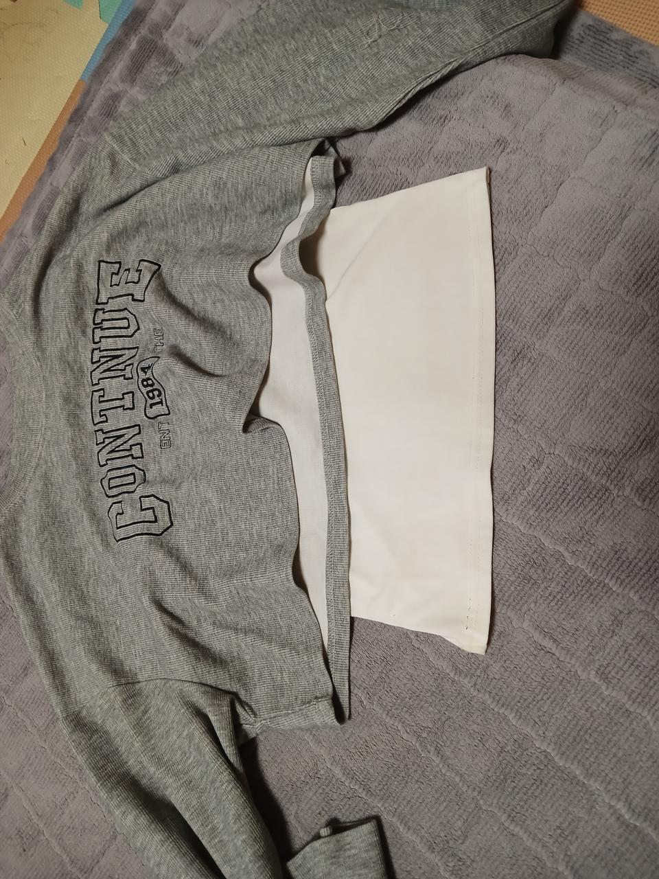 나시 크롭 맨투맨 세트