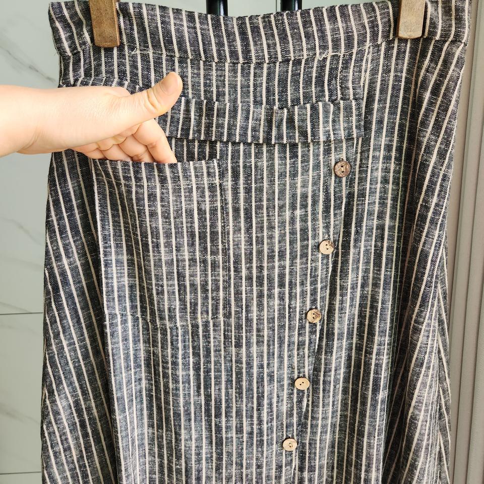 체크언바란스 롱스커트 XL