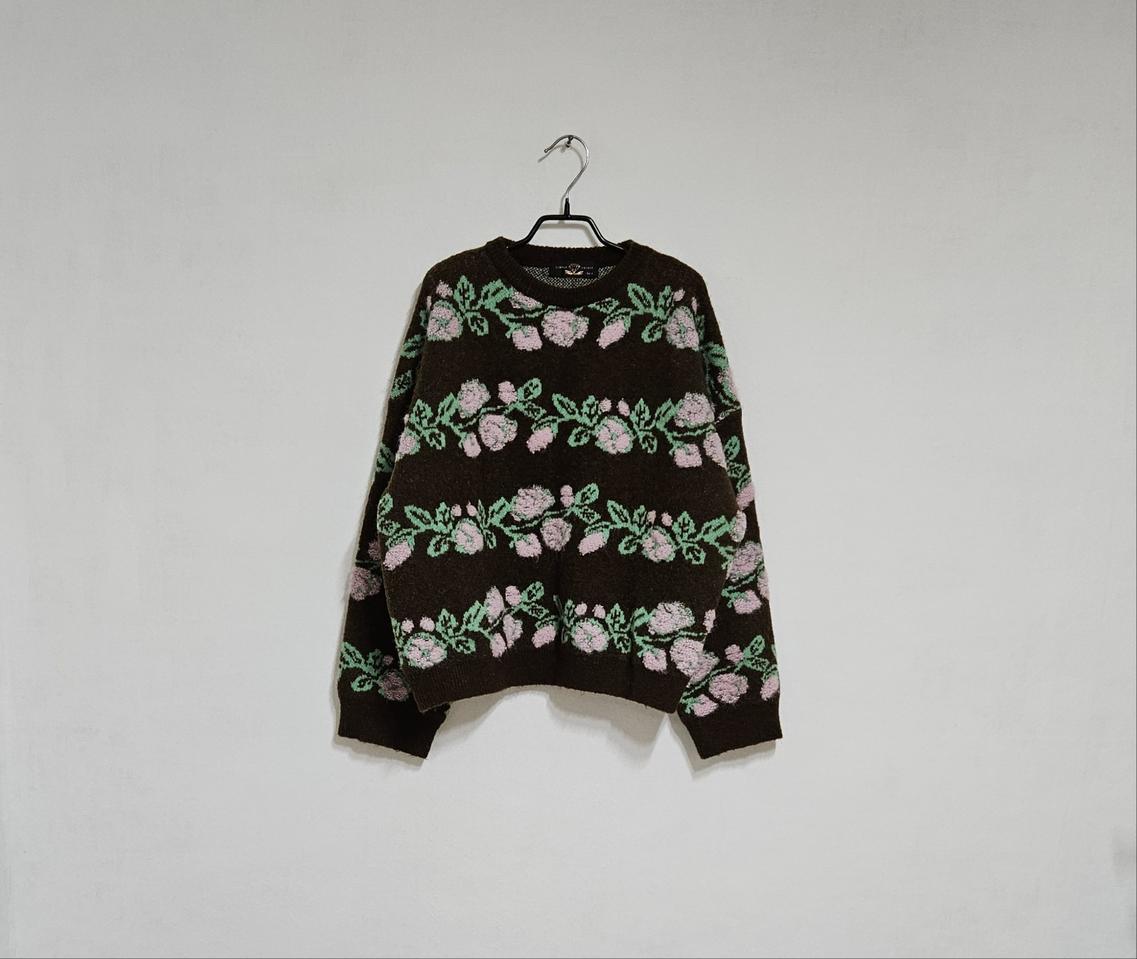 플라워 입체니트