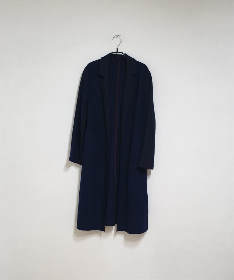 듀엘 투톤 롱코트