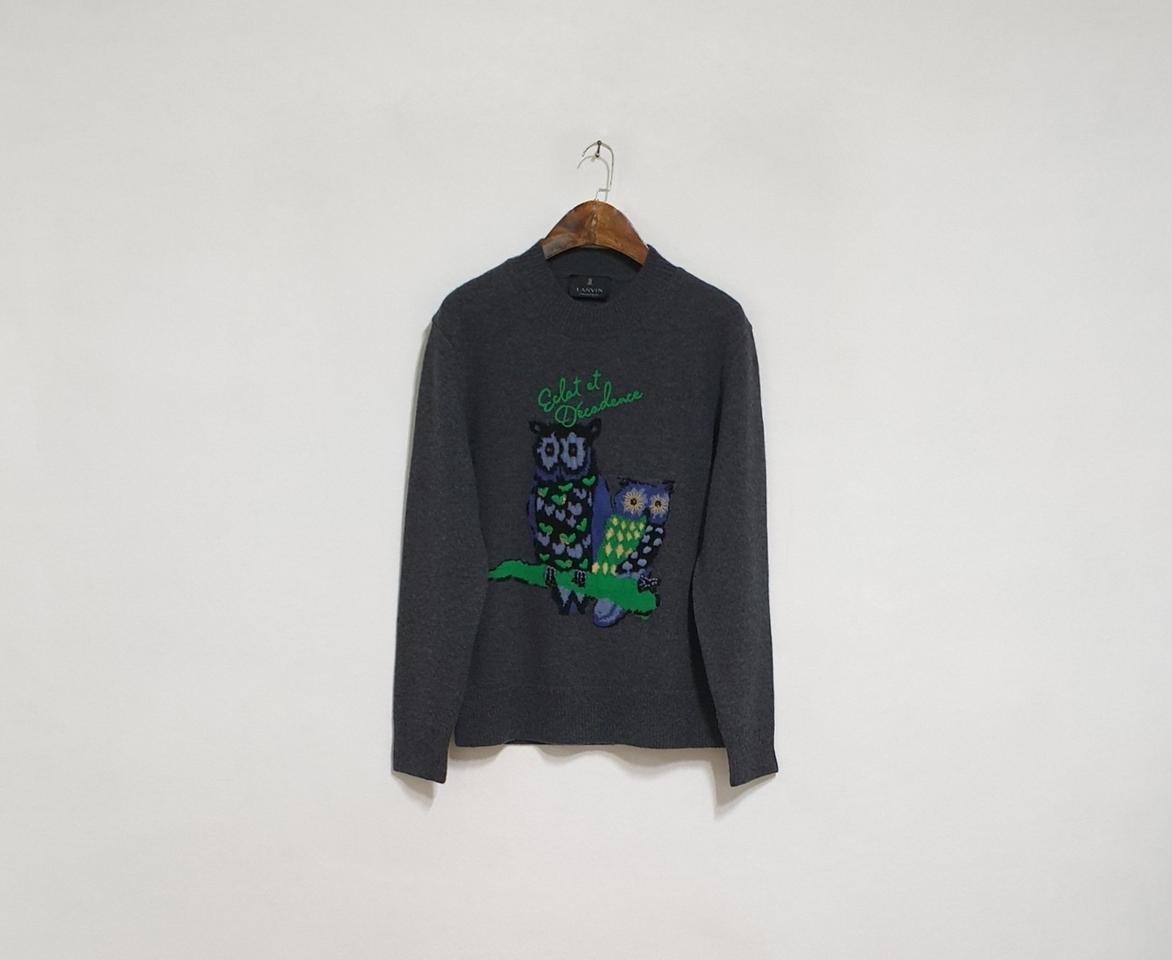 랑방컬렉션 울100 자수니트