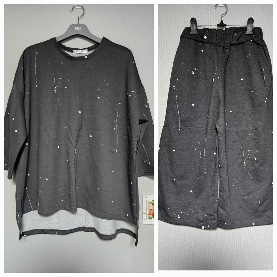 새상품  페인팅 프린팅 투피스