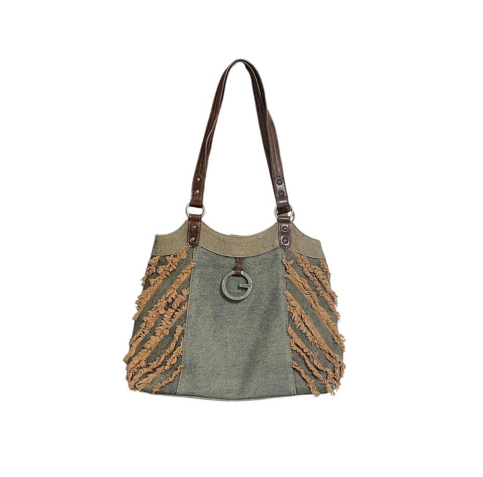 Guess denim western shoulder bag