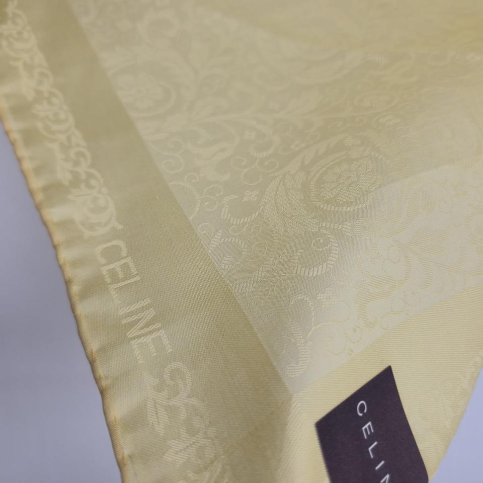 [새상품/포장O] CELINE 셀린느 손수건 스카프 (고급 자수) 옐로우