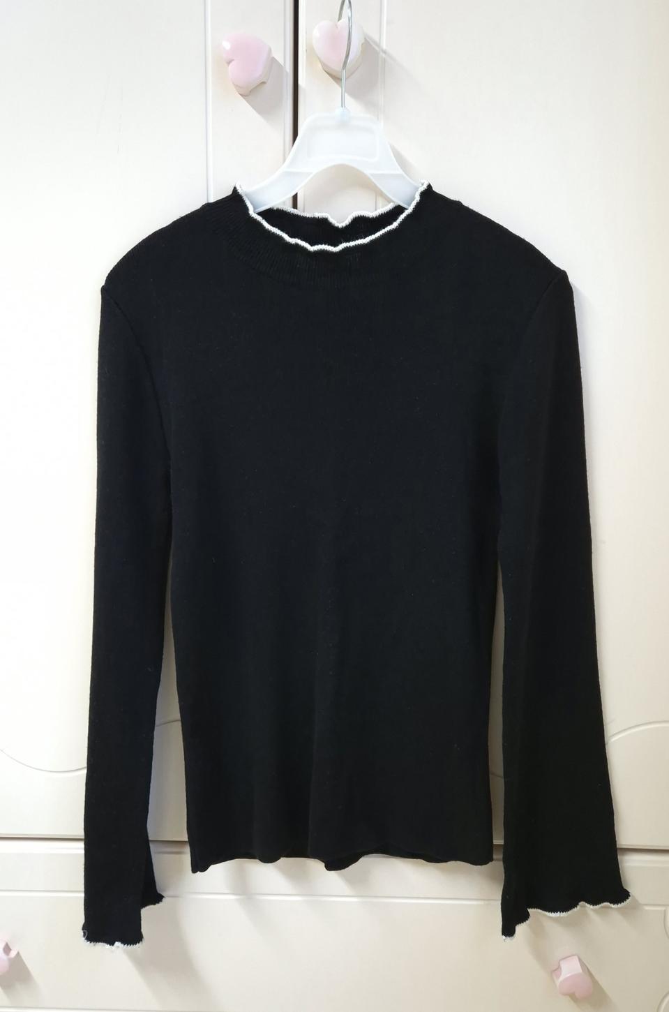 트위 반넥 검정 니트 [블랙_55까지만]