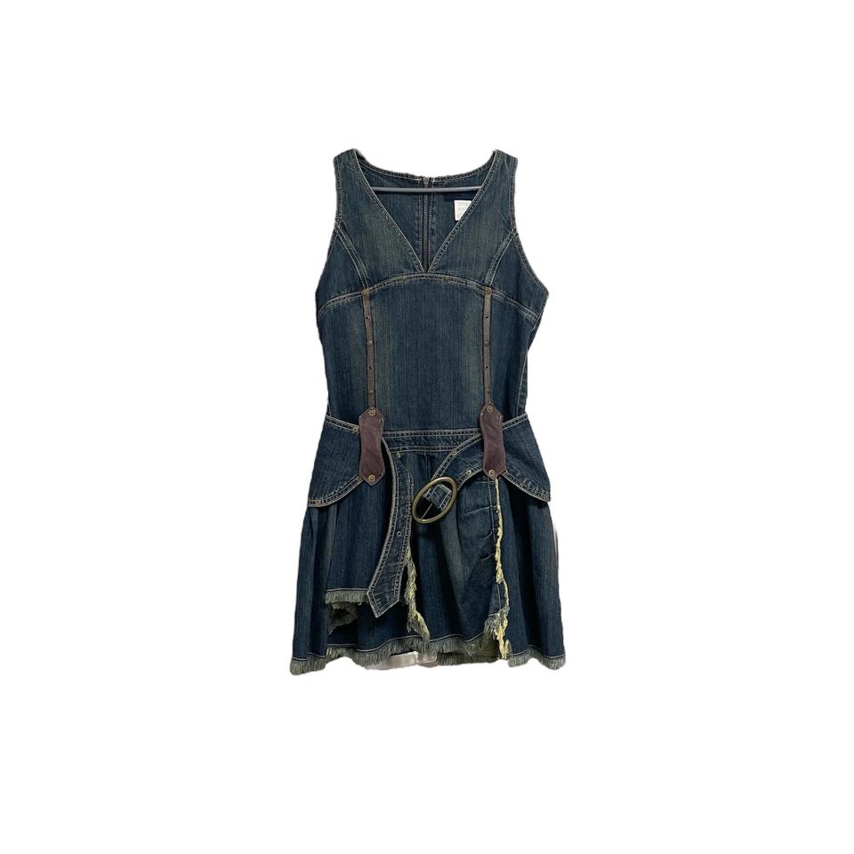 Western denim belt onepiece