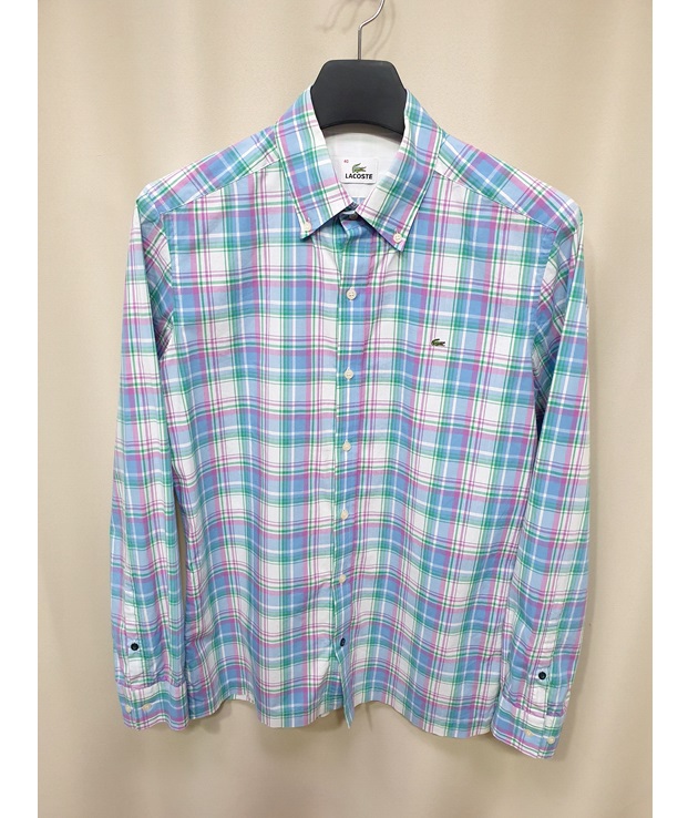 라코스테 정품 남성 체크 셔츠 95-100