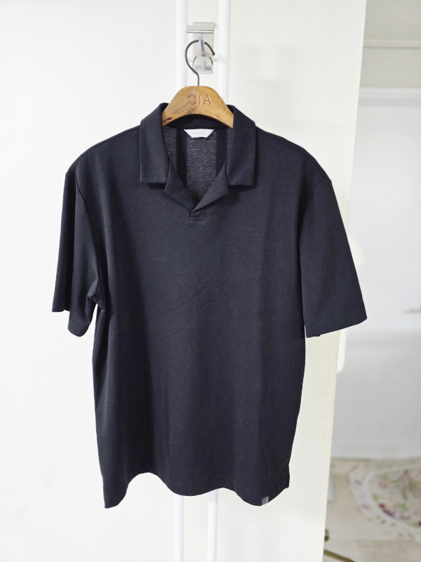  프로젝트M 블랙 카라 티셔츠 105