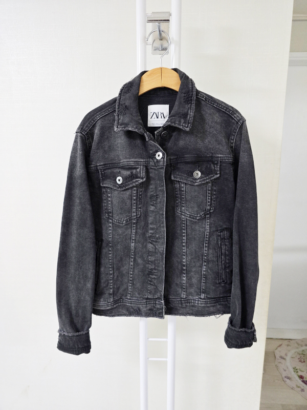 ZARA 자라 블랙 청자켓 S 55 66 