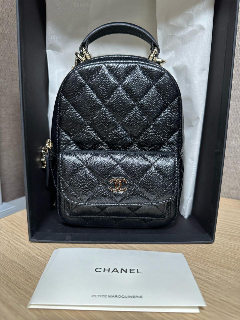 샤넬 크루즈 미니 백팩 샴페인골드