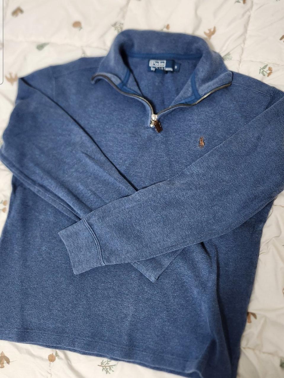 폴로 하프집업 딥블루 s