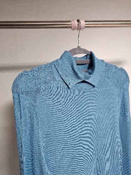 새옷 77) 칼라거펠트 레이스 니트블라우스