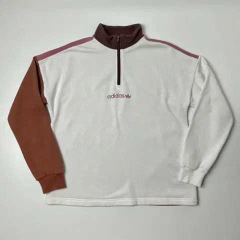 [택포] 아디다스 반집업 기모 맨투맨 M