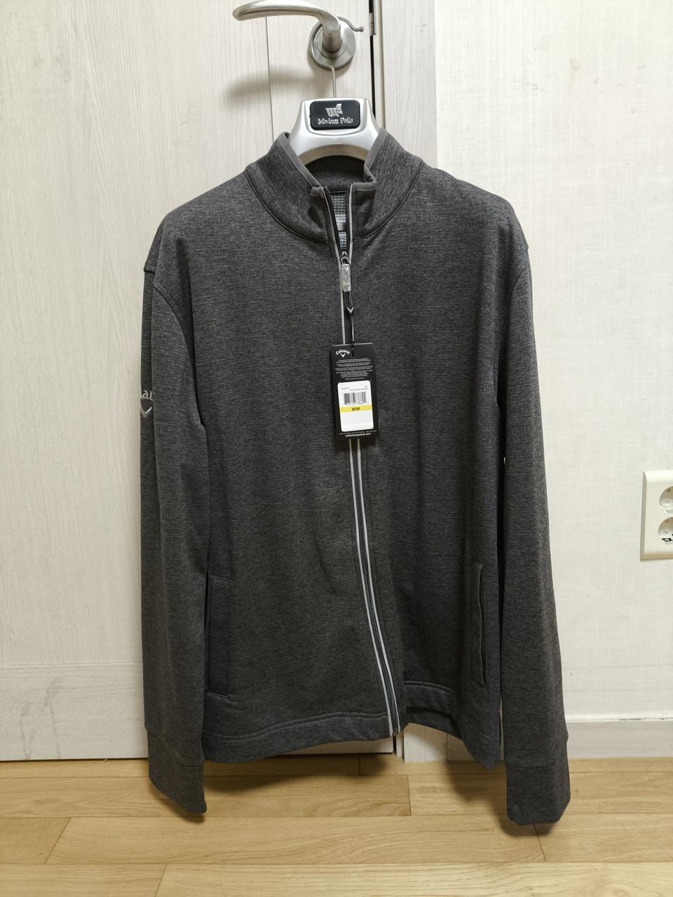 (신품)캘러웨이 와플 니트 골프 집업 XL 105그레이