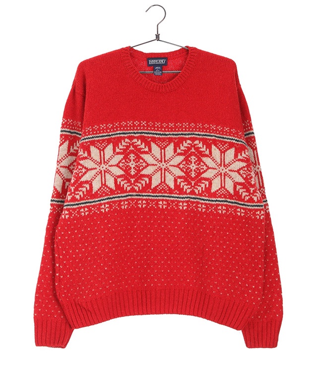 lands end 울 라운드 니트