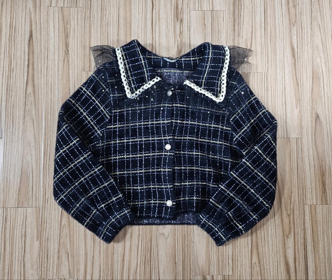 카라 니트 가디건