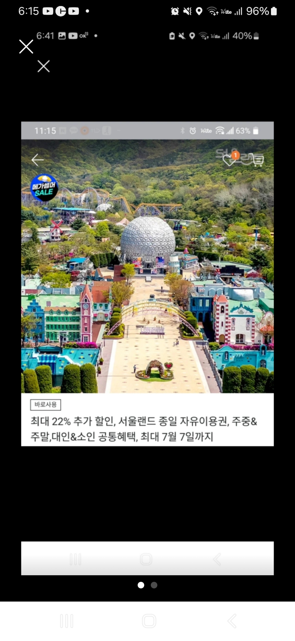 서울랜드 자유이용권 주중/주말 티켓