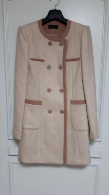 모직 롱자켓 55~66, 미사용, 베이지