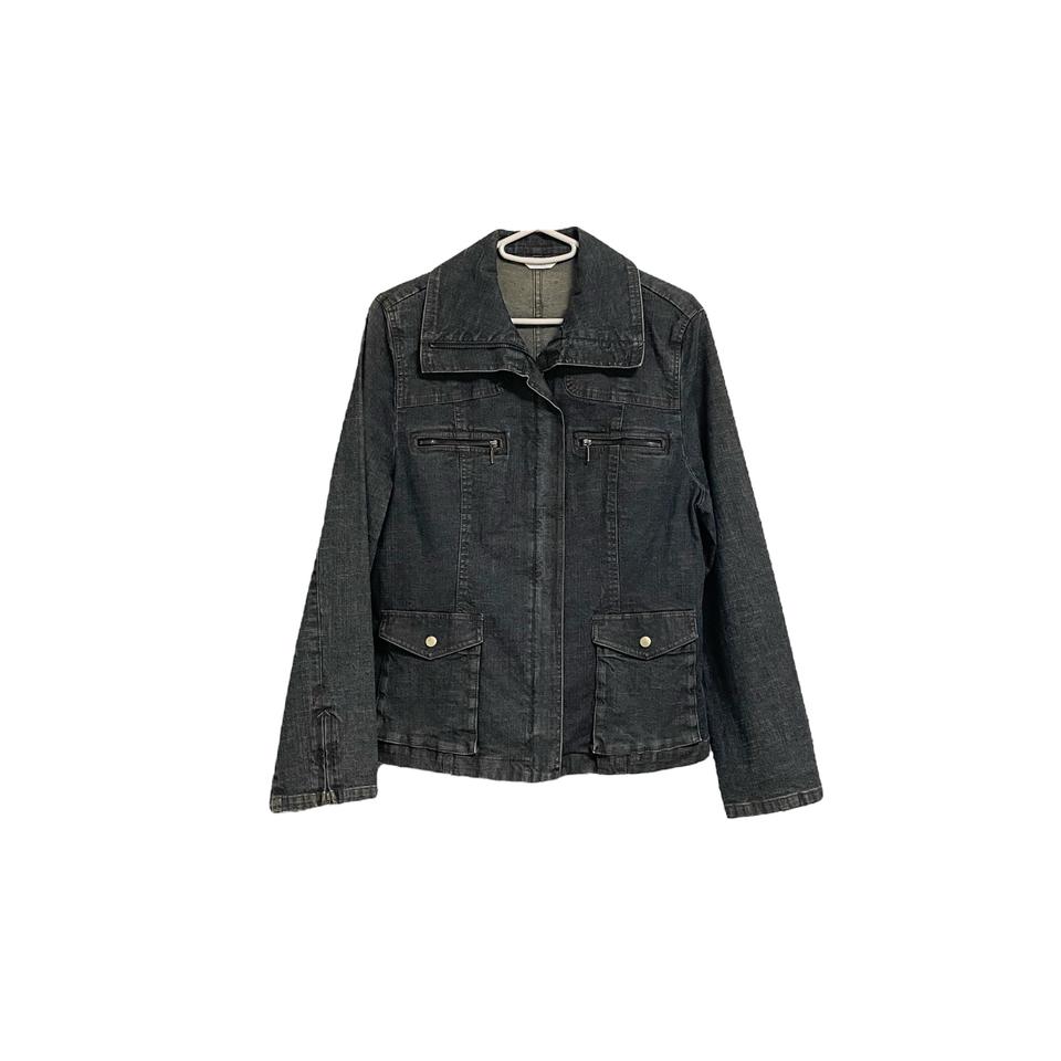 Raw denim y2k black jacket