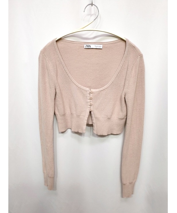 자라 여성 코튼 크롭 가디건 85-90