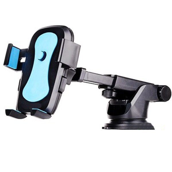 새 차량용 파란색 반자동 흡착형 휴대폰 거치대 대시보드 스마트폰 롱암홀더