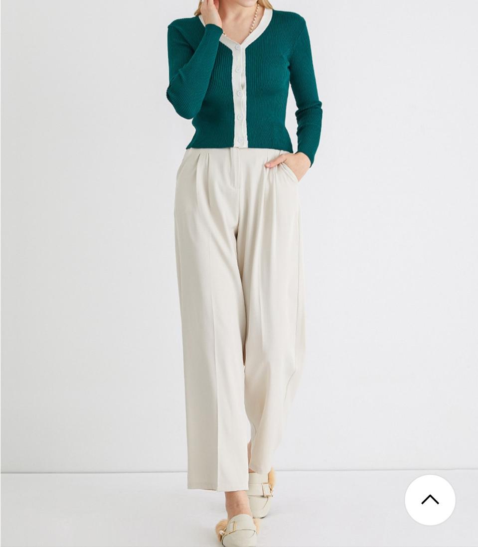 비지트 인 뉴욕 컬러립트카디건