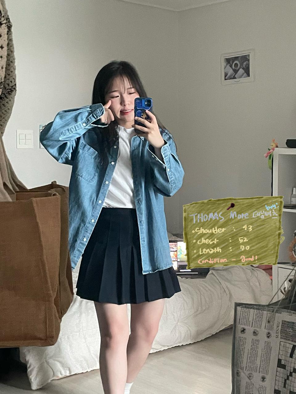 Thomas more 데님셔츠