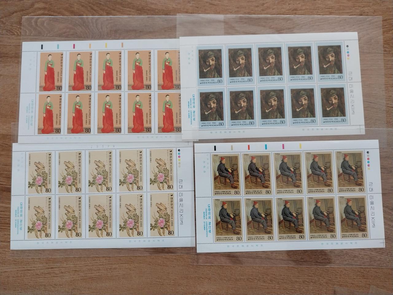 [우표] 근대미술 3집 4종세트