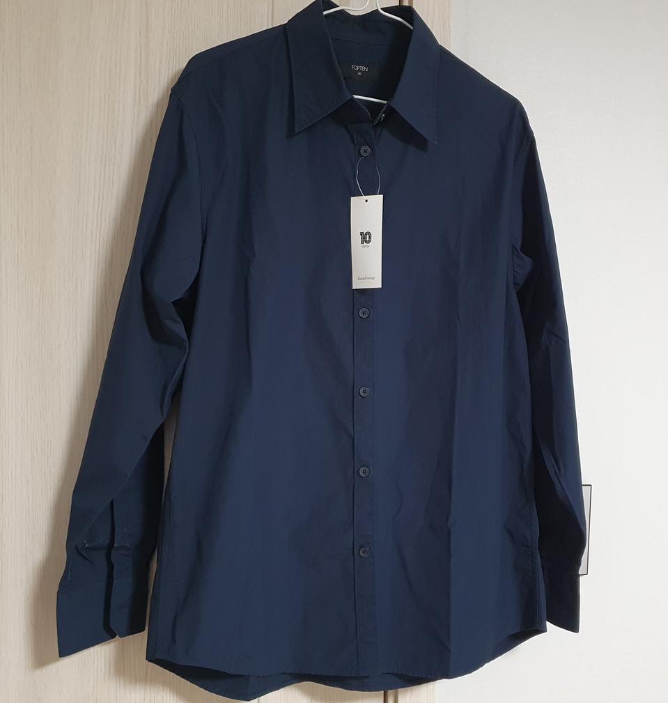 [택O새상품] 탑텐 오버핏 네이비 셔츠 90 (정가 39,900원)