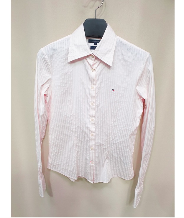 타미힐피거 여성 스트라이프 셔츠 핑크 85