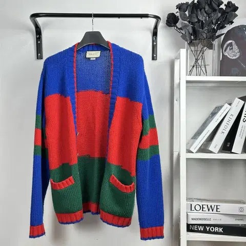 구찌 웹케이블 멀티컬러 오버핏 가디건